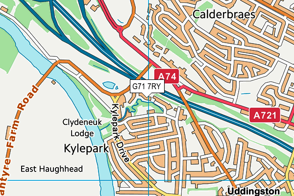 G71 7RY map - OS VectorMap District (Ordnance Survey)