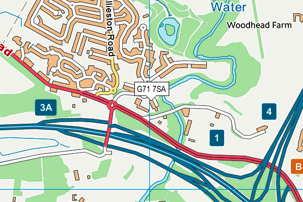 G71 7SA map - OS VectorMap District (Ordnance Survey)