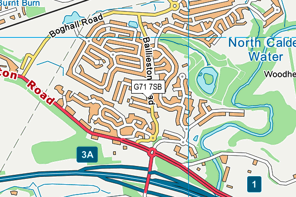 G71 7SB map - OS VectorMap District (Ordnance Survey)