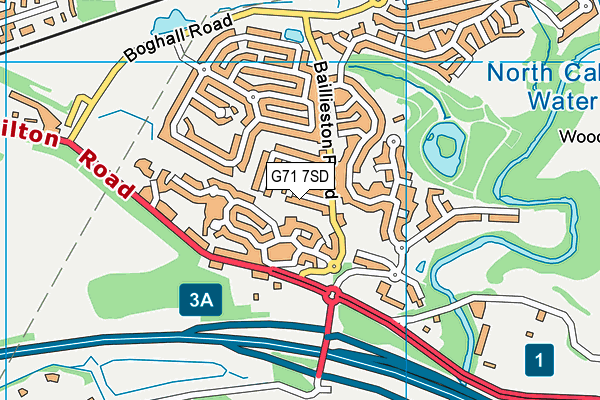 G71 7SD map - OS VectorMap District (Ordnance Survey)