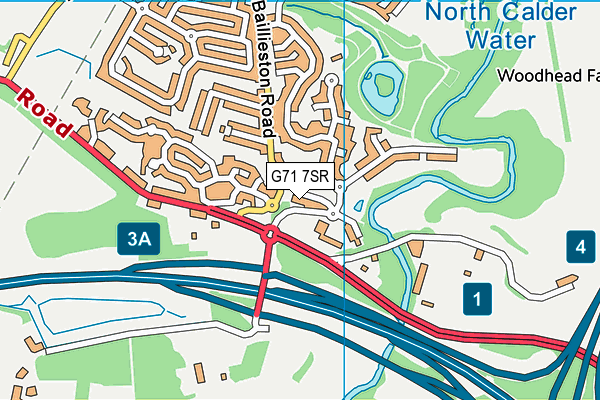 G71 7SR map - OS VectorMap District (Ordnance Survey)