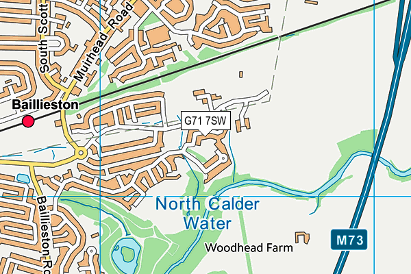 G71 7SW map - OS VectorMap District (Ordnance Survey)