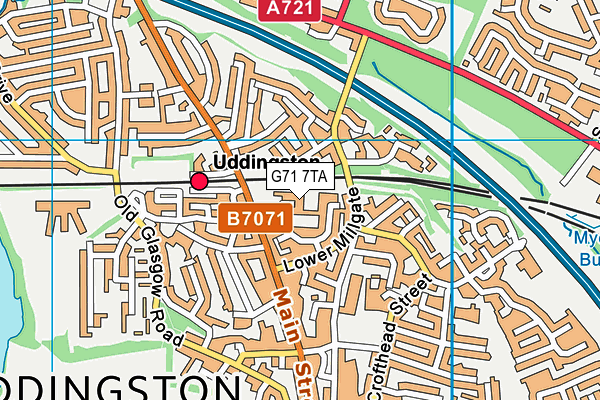 G71 7TA map - OS VectorMap District (Ordnance Survey)