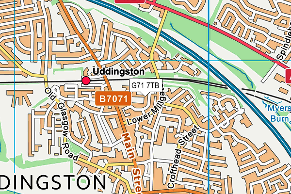 G71 7TB map - OS VectorMap District (Ordnance Survey)