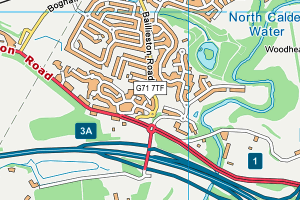 G71 7TF map - OS VectorMap District (Ordnance Survey)