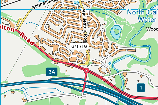 G71 7TG map - OS VectorMap District (Ordnance Survey)