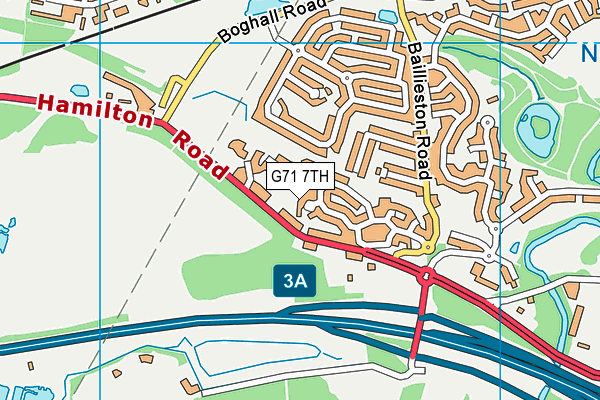 G71 7TH map - OS VectorMap District (Ordnance Survey)