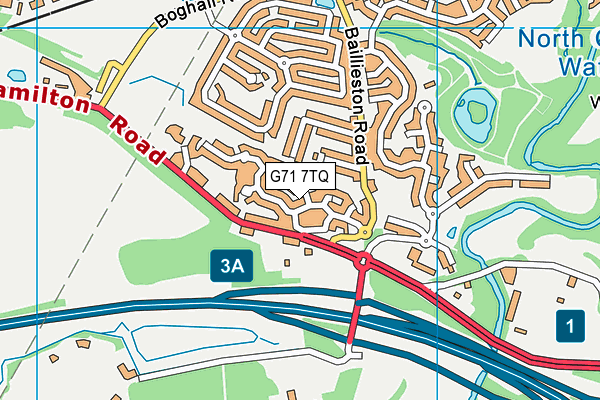 G71 7TQ map - OS VectorMap District (Ordnance Survey)