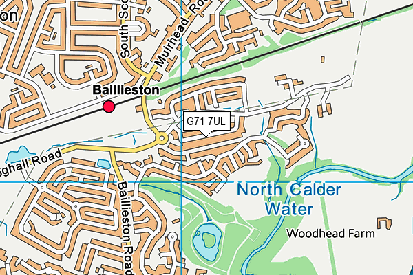 G71 7UL map - OS VectorMap District (Ordnance Survey)