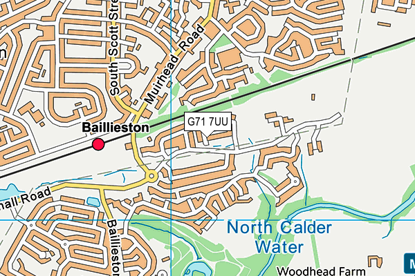 G71 7UU map - OS VectorMap District (Ordnance Survey)