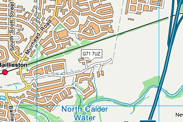 G71 7UZ map - OS VectorMap District (Ordnance Survey)