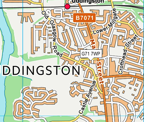 G71 7WP map - OS VectorMap District (Ordnance Survey)