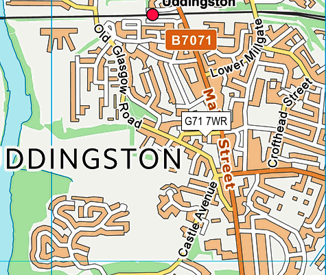 G71 7WR map - OS VectorMap District (Ordnance Survey)