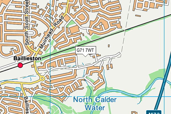 G71 7WT map - OS VectorMap District (Ordnance Survey)