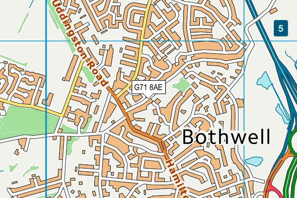 G71 8AE map - OS VectorMap District (Ordnance Survey)