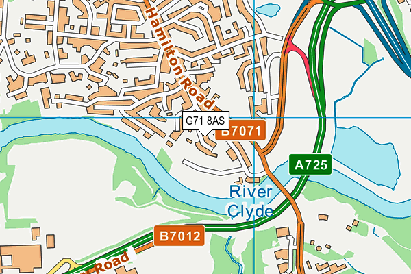 G71 8AS map - OS VectorMap District (Ordnance Survey)