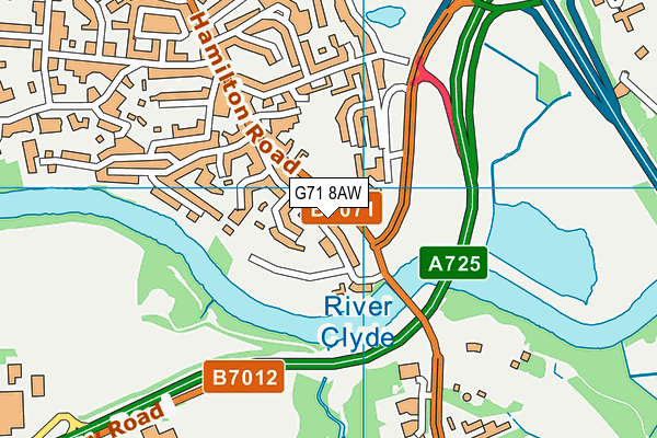 G71 8AW map - OS VectorMap District (Ordnance Survey)