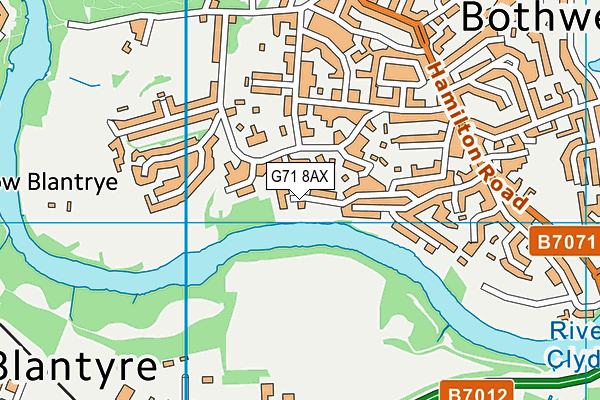 G71 8AX map - OS VectorMap District (Ordnance Survey)