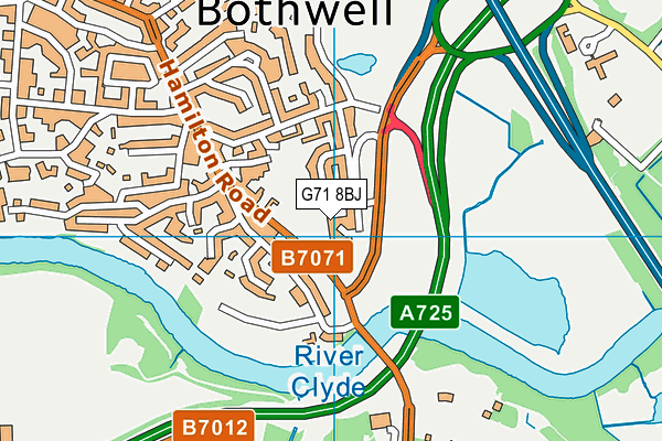 G71 8BJ map - OS VectorMap District (Ordnance Survey)