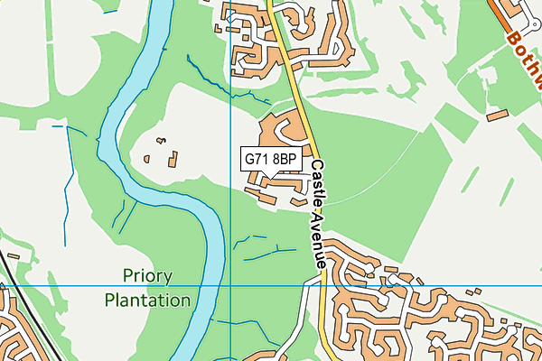 G71 8BP map - OS VectorMap District (Ordnance Survey)