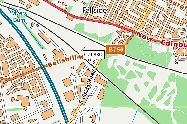 G71 8BQ map - OS VectorMap District (Ordnance Survey)