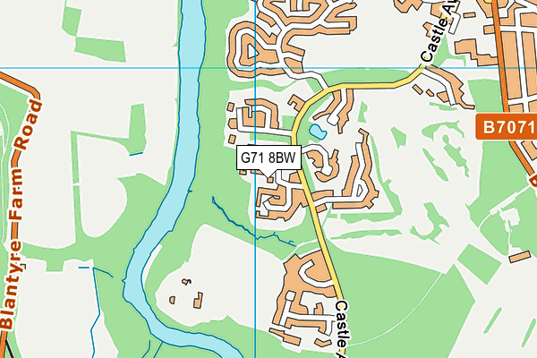 G71 8BW map - OS VectorMap District (Ordnance Survey)