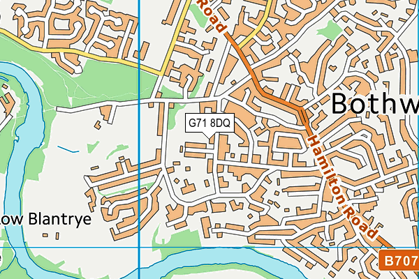 G71 8DQ map - OS VectorMap District (Ordnance Survey)