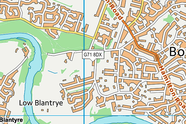 G71 8DX map - OS VectorMap District (Ordnance Survey)