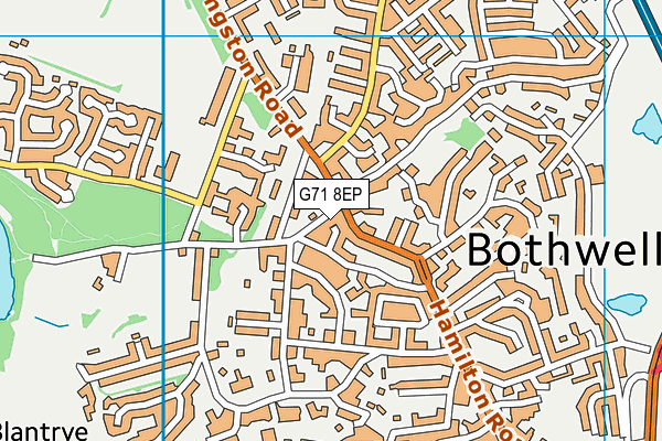 G71 8EP map - OS VectorMap District (Ordnance Survey)