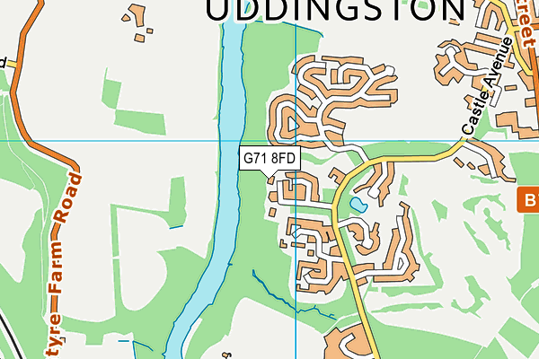 G71 8FD map - OS VectorMap District (Ordnance Survey)