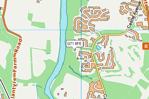 G71 8FE map - OS VectorMap District (Ordnance Survey)