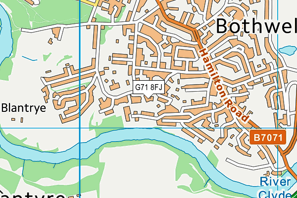 G71 8FJ map - OS VectorMap District (Ordnance Survey)