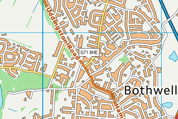 G71 8HE map - OS VectorMap District (Ordnance Survey)