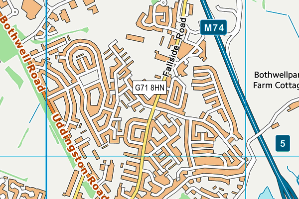 G71 8HN map - OS VectorMap District (Ordnance Survey)