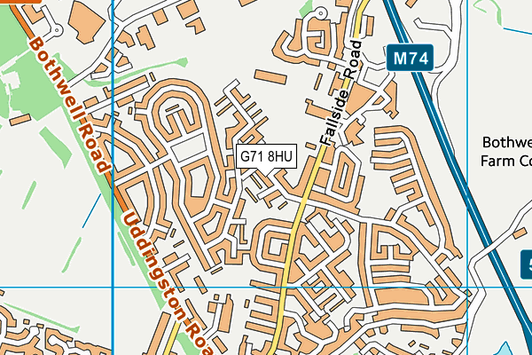 G71 8HU map - OS VectorMap District (Ordnance Survey)