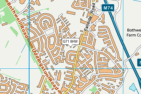 G71 8HW map - OS VectorMap District (Ordnance Survey)