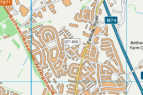 G71 8HX map - OS VectorMap District (Ordnance Survey)