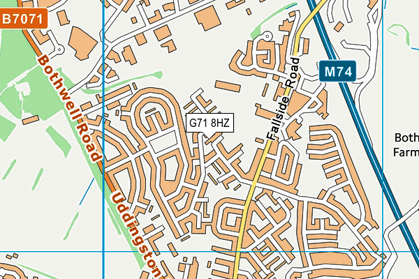 G71 8HZ map - OS VectorMap District (Ordnance Survey)