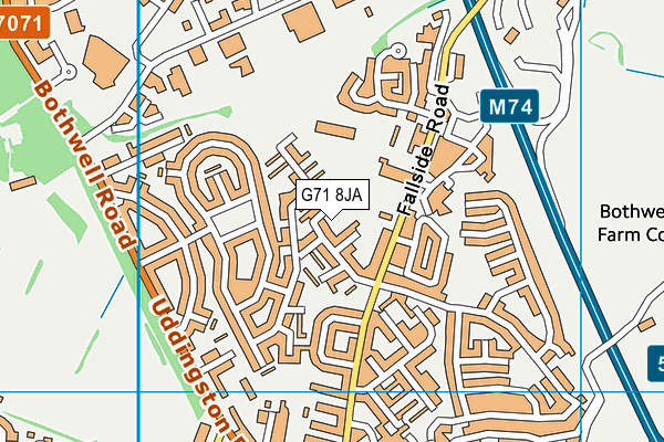 G71 8JA map - OS VectorMap District (Ordnance Survey)