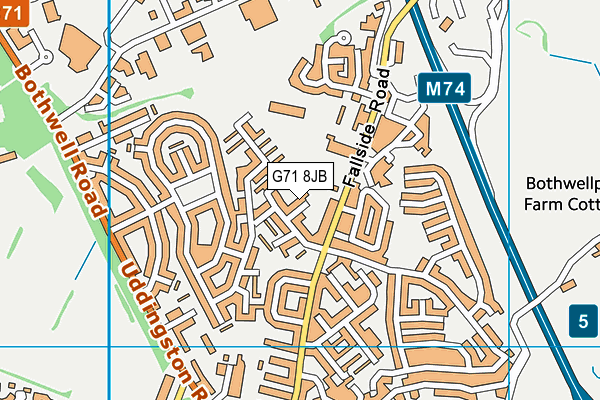 G71 8JB map - OS VectorMap District (Ordnance Survey)