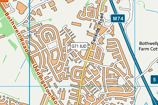 G71 8JD map - OS VectorMap District (Ordnance Survey)