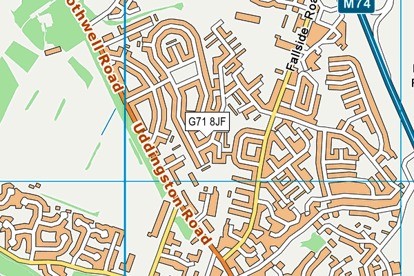 G71 8JF map - OS VectorMap District (Ordnance Survey)