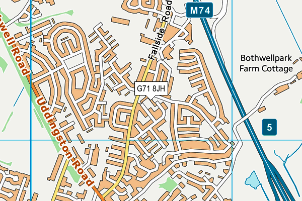 G71 8JH map - OS VectorMap District (Ordnance Survey)