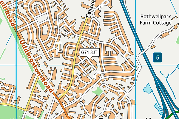 G71 8JT map - OS VectorMap District (Ordnance Survey)