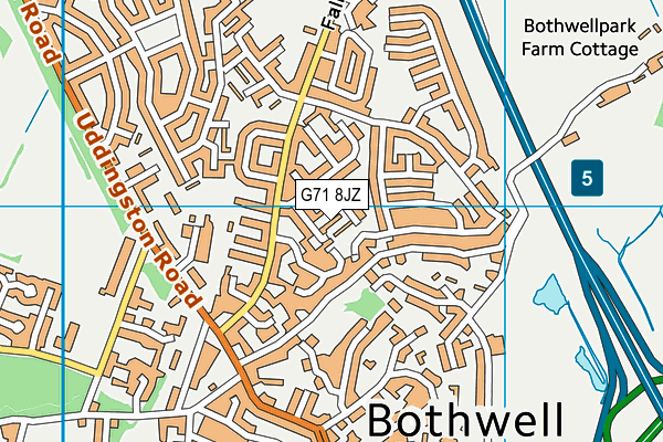 G71 8JZ map - OS VectorMap District (Ordnance Survey)