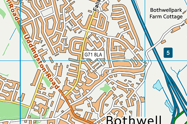 G71 8LA map - OS VectorMap District (Ordnance Survey)