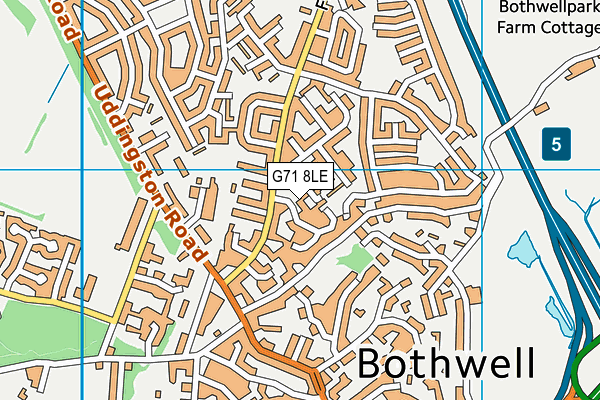 G71 8LE map - OS VectorMap District (Ordnance Survey)