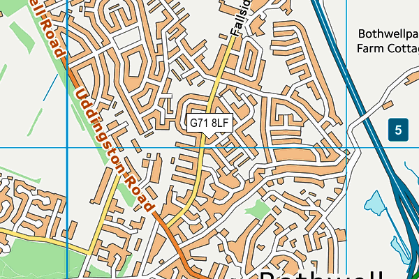 G71 8LF map - OS VectorMap District (Ordnance Survey)