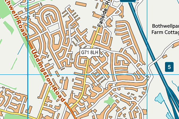 G71 8LH map - OS VectorMap District (Ordnance Survey)