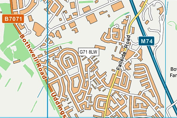 G71 8LW map - OS VectorMap District (Ordnance Survey)